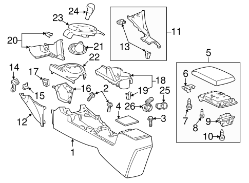 BODY/CENTER CONSOLE for 2016 Scion tC #1