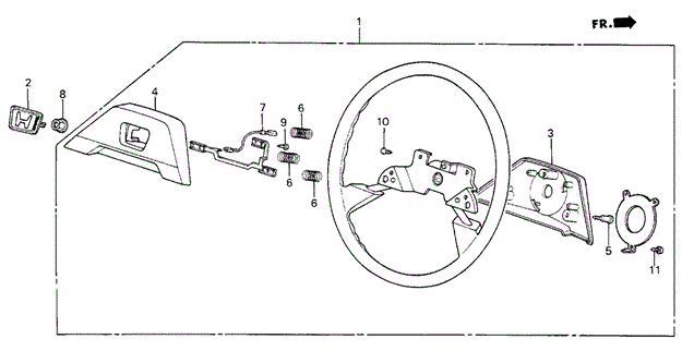 CHASSIS/STEERING WHEEL ('84-'85) (2) for 1984 Honda CIVIC HATCHBACK #1