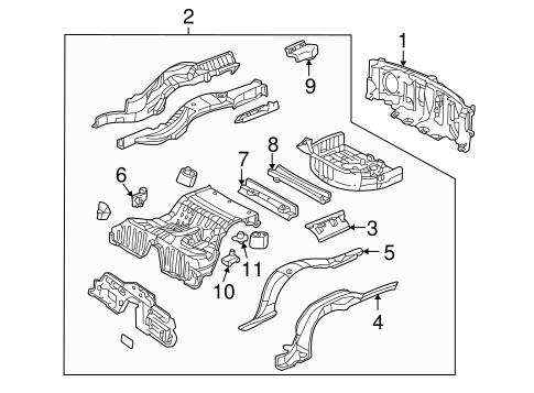 Body/Rear Body & Floor for 2002 Ford Thunderbird #1