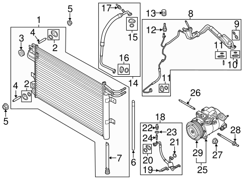 HVAC/Condenser, Compressor & Lines for 2013 Ford Flex #2