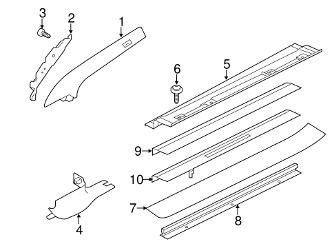 F-Type INTERIOR TRIM - PILLARS