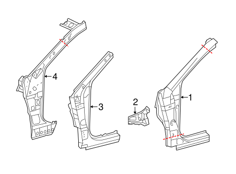 BODY/HINGE PILLAR for 2016 Toyota Camry #1