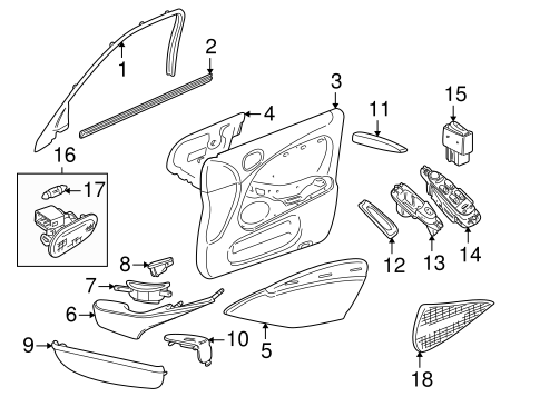 S-Type INTERIOR TRIM - FRONT DOOR