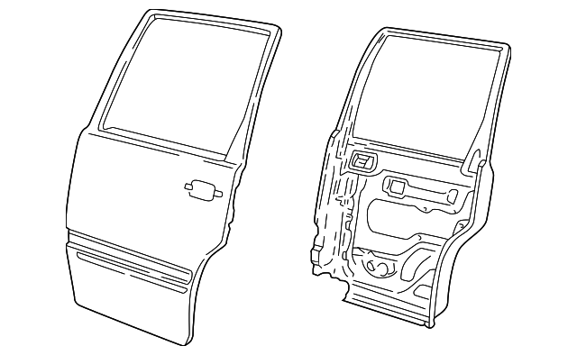 9152525 Деталь DOOR SHELL, LEFT