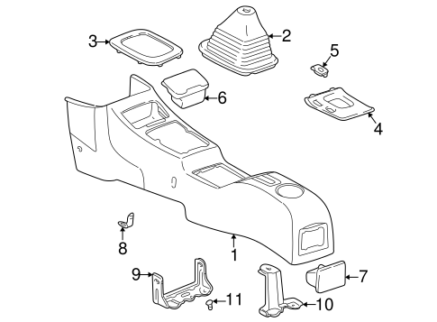 BODY/CONSOLE for 1996 Toyota RAV4 #1