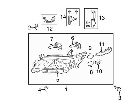 ELECTRICAL/HEADLAMP COMPONENTS for 2010 Toyota Camry #2
