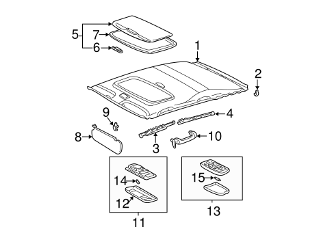 BODY/INTERIOR TRIM - ROOF for 2003 Toyota Corolla #1