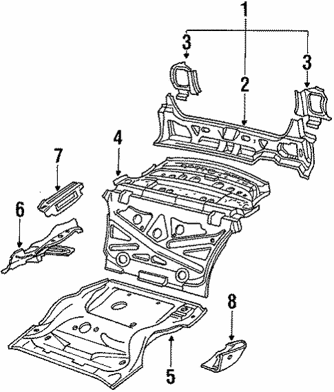 Rear Body for 1990 Audi 80 Quattro #1