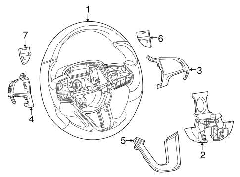 Steering/Steering Wheel & Trim for 2017 Dodge Challenger #1