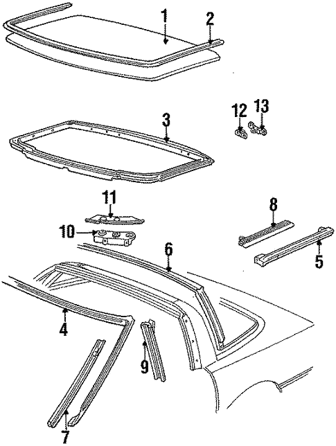 Body/Roof & Components for 1995 Chevrolet Corvette #1