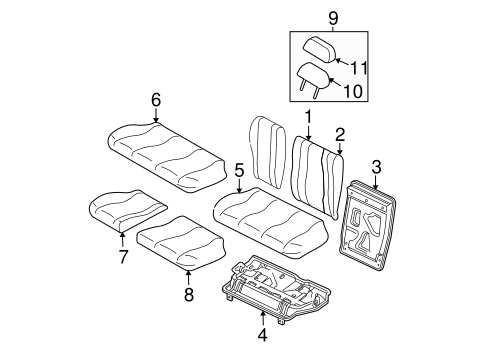 Focus REAR SEAT COMPONENTS