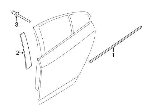 Exterior Trim - Rear Door for 2013 Volvo S60 #0