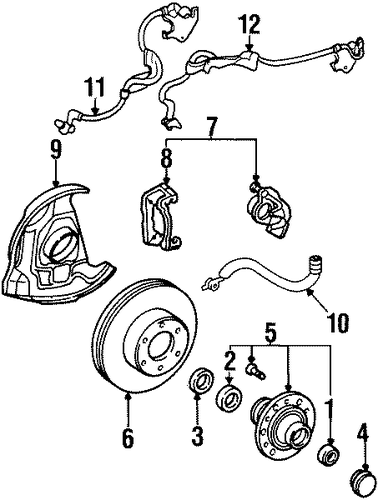BRAKES/FRONT BRAKES for 1997 Toyota T100 #2
