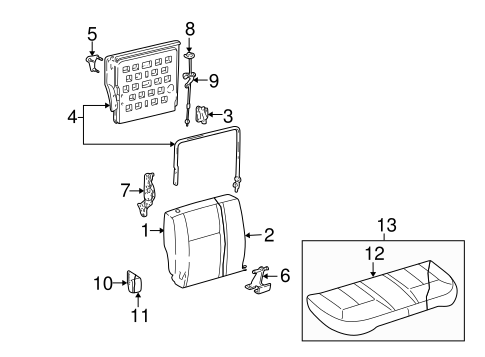 Sable REAR SEAT COMPONENTS 3