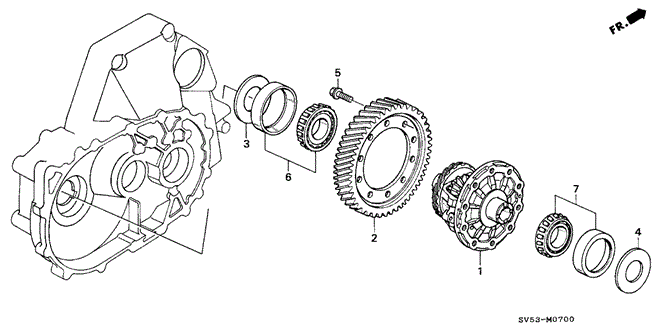 TRANSMISSION - MANUAL/MT DIFFERENTIAL GEAR for 1997 Honda ACCORD 5-DOOR #1