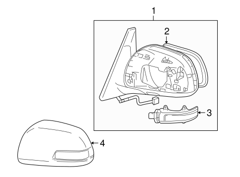 BODY/OUTSIDE MIRRORS for 2010 Toyota 4Runner #1