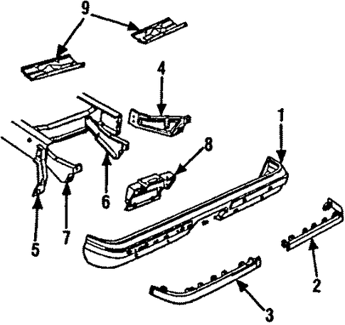R3500 Pickup BUMPER ASSEMBLY - REAR