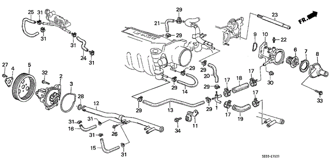 ENGINE/WATER PUMP (PGM-FI) for 1986 Honda ACCORD SEDAN #1