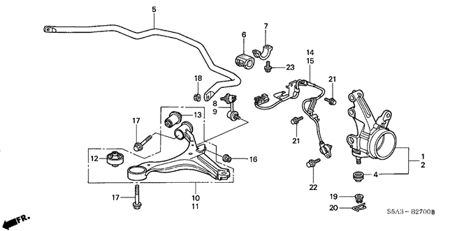 CHASSIS/KNUCKLE for 2001 Honda CIVIC SEDAN #1