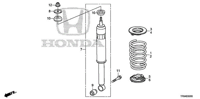 Chassis/Rear Shock Absorber for 2012 Honda CIVIC SEDAN #1