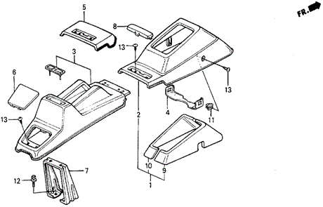 CHASSIS/CENTER CONSOLE for 1984 Honda CIVIC 5-DOOR #1