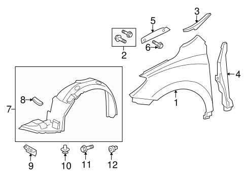 BODY/FENDER & COMPONENTS for 2010 Toyota Matrix #1