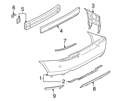 LS BUMPER & COMPONENTS - REAR