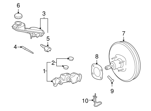 MKX MASTER CYLINDER - COMPONENTS ON DASH PANEL