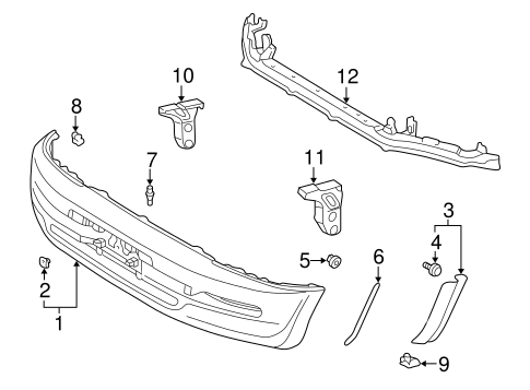 BODY/BUMPER & COMPONENTS - FRONT for 1996 Toyota RAV4 #1