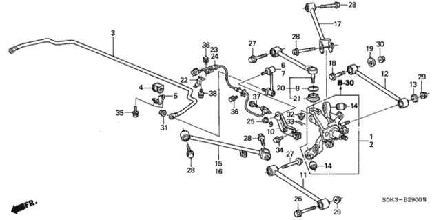 Rear Lower Arm for 2002 Acura TL SEDAN #0