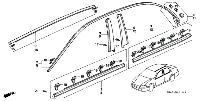 INTERIOR / BUMPER/MOLDING for 1999 Honda ACCORD SEDAN #1