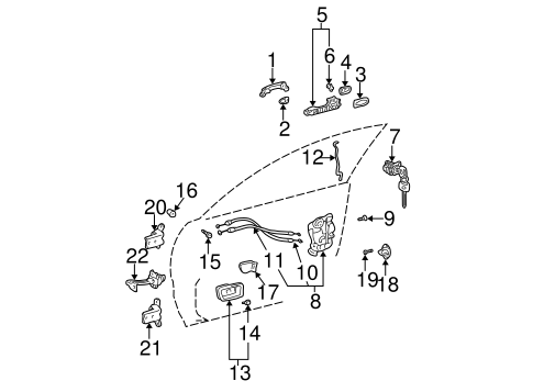 BODY/LOCK & HARDWARE for 2005 Toyota Camry #1