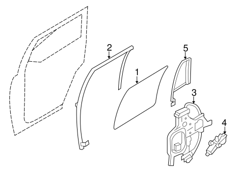 Glass - Rear Door for 2014 Ford Expedition #0