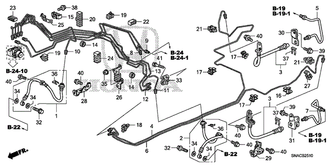 CHASSIS/BRAKE LINES (ABS) (DRUM) for 2011 Honda CIVIC SEDAN #1
