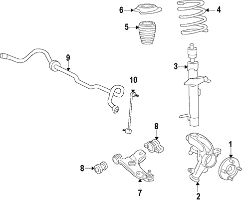 Front Suspension/Front Suspension for 2009 Ford Taurus #1