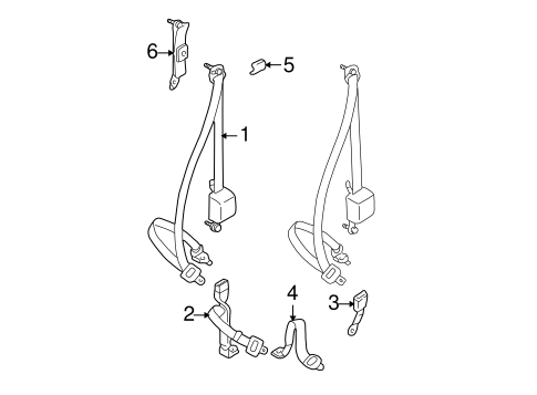 ELECTRICAL/FRONT SEAT BELTS for 1996 Toyota Tacoma #1