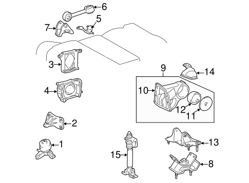 ENGINE/ENGINE & TRANS MOUNTING for 1998 Toyota Camry #2
