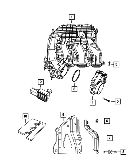 Manifolds and Vacuum Fittings for 2016 Dodge Journey #1