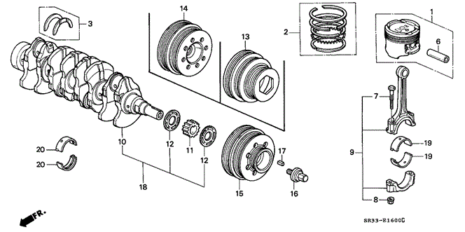 Engine/Crankshaft - Piston for 1992 Honda CIVIC HATCHBACK #1