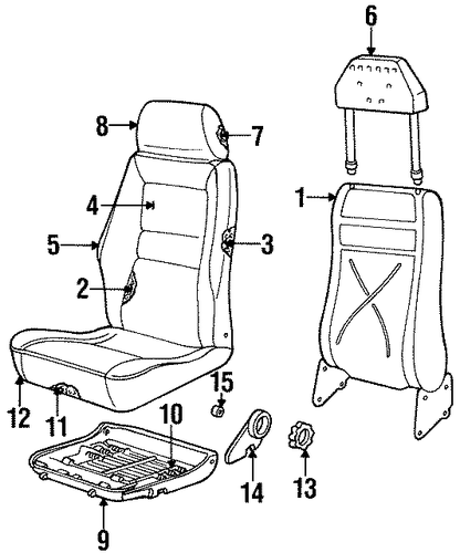 Lumina FRONT SEAT COMPONENTS
