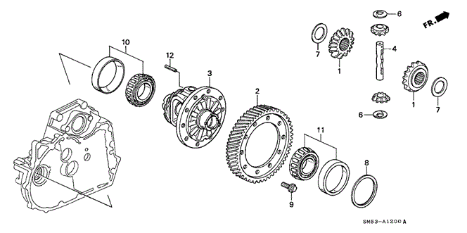 TRANSMISSION - AUTOMATIC/AT DIFFERENTIAL GEAR for 1993 Honda ACCORD 5-DOOR #1