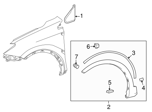 BODY/EXTERIOR TRIM - FENDER for 2015 Toyota RAV4 #1