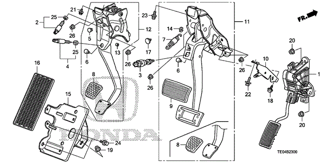 Chassis/Pedal for 2009 Honda ACCORD COUPE #1