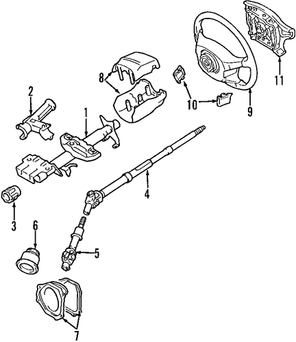 STEERING/STEERING WHEEL for 1997 Toyota RAV4 #1
