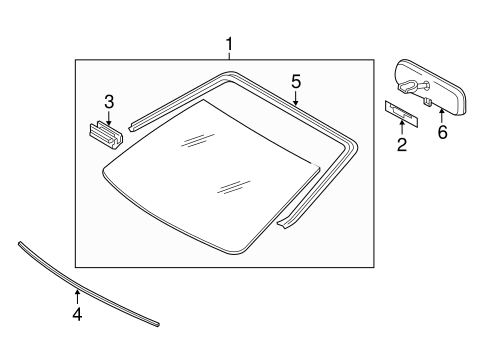 BODY/GLASS - WINDSHIELD for 2015 Scion iQ #1