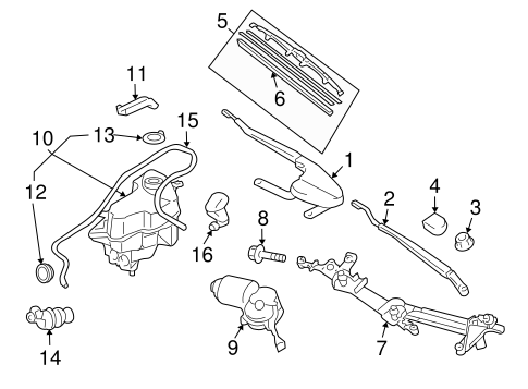 BODY/WIPER & WASHER COMPONENTS for 2007 Toyota Prius #2