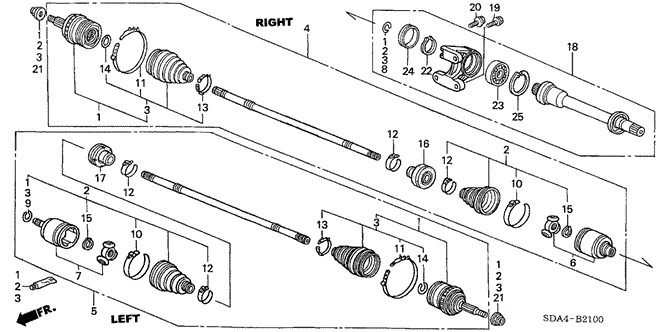 CHASSIS/DRIVESHAFT (L4) (MT) for 2005 Honda ACCORD SEDAN #1
