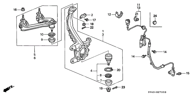 CHASSIS/KNUCKLE for 1997 Honda ACCORD SEDAN #1