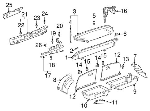 BODY/INTERIOR TRIM - REAR BODY for 2000 Toyota MR2 Spyder #1