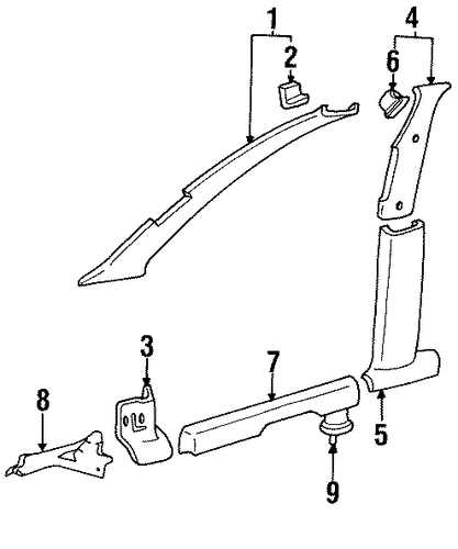 Metro INTERIOR TRIM - PILLARS 2